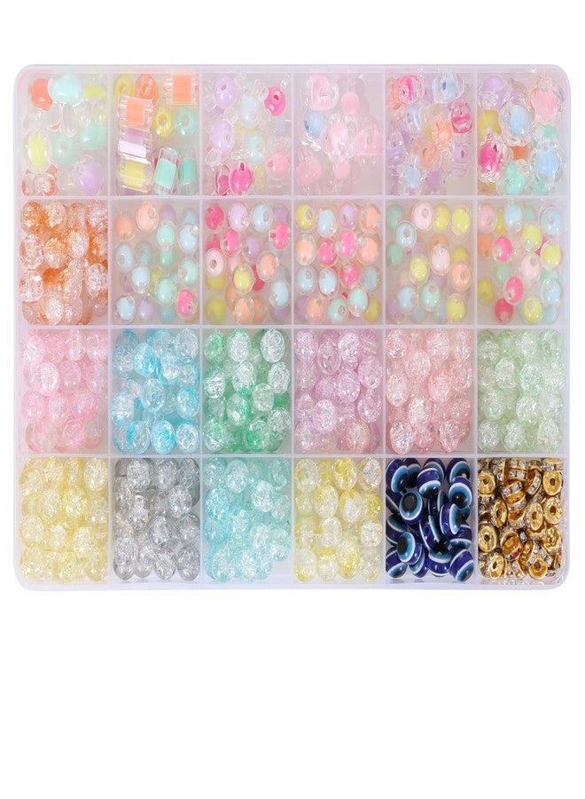 Ambitieux Children Jewelry Making Craft Bracelet Kits Set For Kids-DIY 24 Compartment Box,700+ Colorful Beads,Ear Hangings,Lobster Locks & Rings ,8 Pcs of Charms With Accessories,Multicolor - Image 5